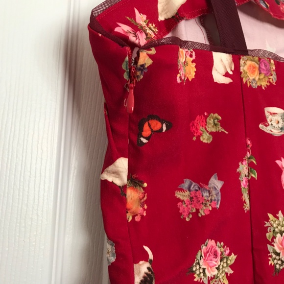 NWT Kimchi Blue Lyla Bow Detail Mini Dress Bow L Black Red Urban Outfitters - Picture 10 of 15